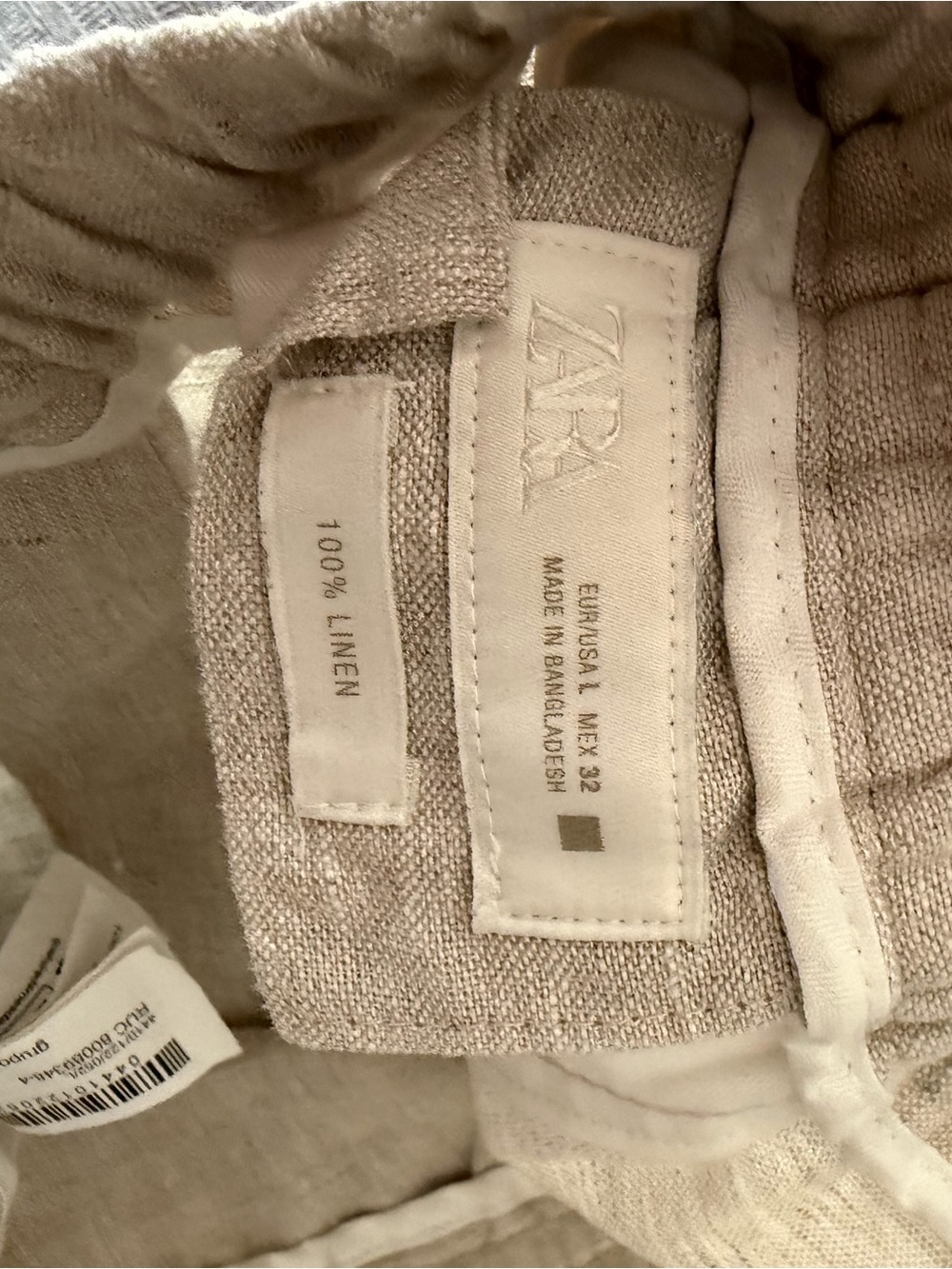Zara Beige Linen relaxed fit pants - Picture 11 of 13